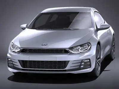 Volkswagen Scirocco 2015 VRAY 3D model