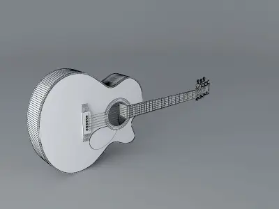 Jumbo style body Gibson acoustic guitar Free 3D model