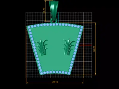 pendant luxury 3D jewelry 3D print model