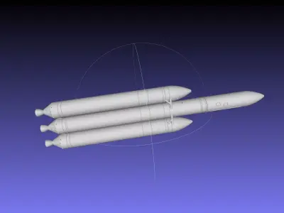 Delta IV Heavy Rocket 3D-Printable Miniature 3D print model