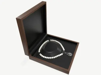 jewel box with necklace 3D model