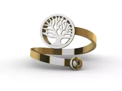 Tree of life ring 3D print model
