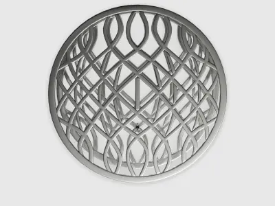 Meadow Vase Large Silver Low-poly 3D model