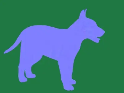 German Shepherd Puppy Dog Low-poly 3D model