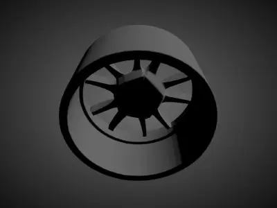 997 GT3 OEM scalable and printable rims 3D print model