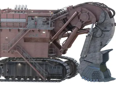 backhoe rh mining 3D model