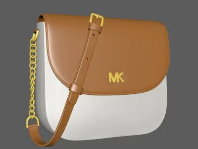 luxury leather bag 3D bag 3D model