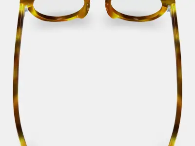 Doherty Eyeglasses in Toffee Tortoise 3D model