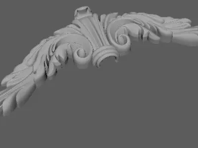 Central decor ornament for furniture 3D model 519
