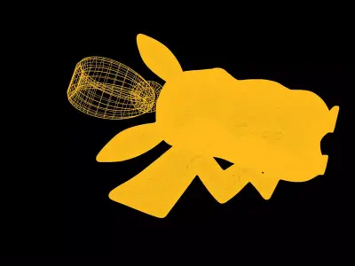 Pikachu pendant charms - one inch pendant 3D print model