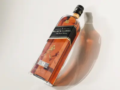 Johnnie Walker Black Label Bottle 3D model