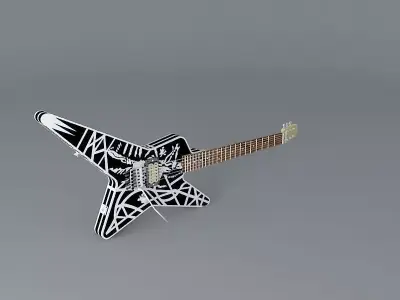 Eddie Van Halen Charvel Star guitar Free 3D model