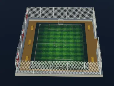 Soccer Stadium - Canada Low-poly 3D model
