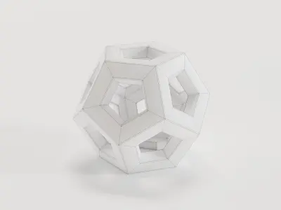 Dodecagon Interior Decoration Low-poly 3D model