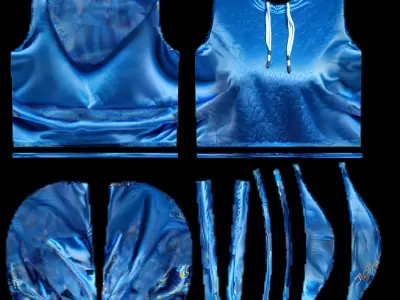 hooded top PBR 4k Low-poly 3D model