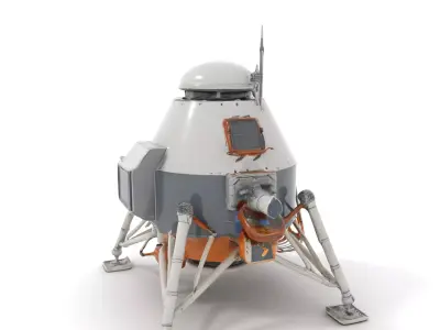 Mars Lander model pack Low-poly 3D model