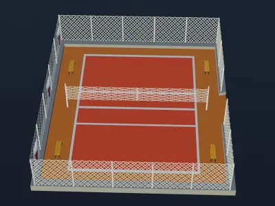 Volleyball Stadium - Japan Low-poly 3D model