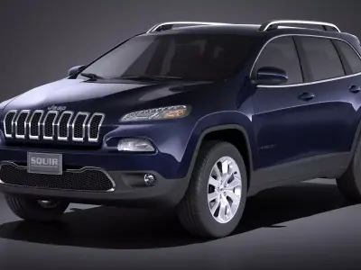 Jeep Cherokee Limited 2016 VRAY 3D model