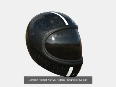 10 Cartoon Karts Black Collection - Vehicle Racing Design 3D Model Pack