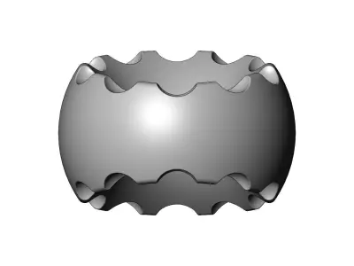 Bead carvings open portal sphere ornament decor sculpture 3D print model