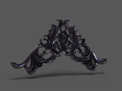 Wood carving decoration 3D model buy