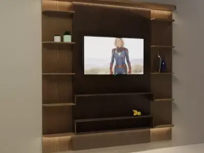 Painel de TV Simples - TV Panel Free low-poly 3D model