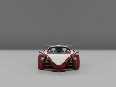 Lemsis v12 super sports racing car concept design 3D model