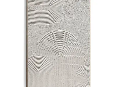 Plaster Two Photo Frame 491 Low-poly 3D model