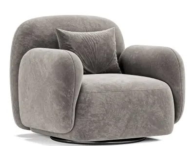 Giddings Swivel Chair Knoll Camel 3D model