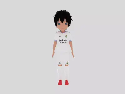  Real Madrid Soccer - Football  Player Low-poly 3D model