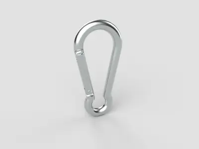 Carabiner Hook M01B Low-poly 3D model