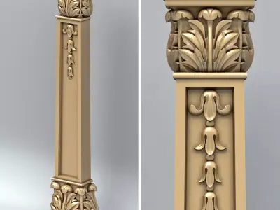 Column 002 3D model purchase