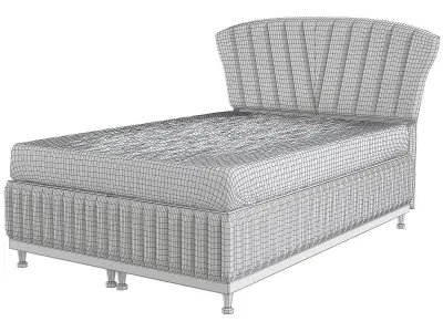 Headboard collection low poly 3d model bed frame with tufted ... Low-poly 3D model