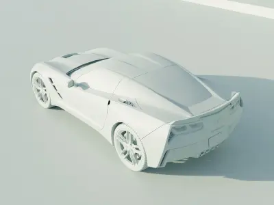 Corvette car model 3D model