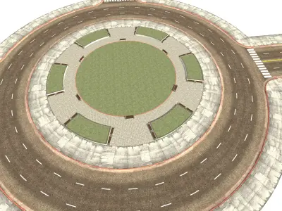 Bypass Road  Game-Ready Environment Asset Low-poly 3D model