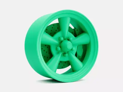 15x7 Pacer Supreme Wheel and Brake 3D print model