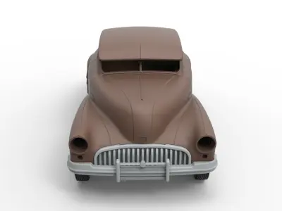 Shell and wheels Buick Special Sedan 1947 Scale 1 to 24 3D print model