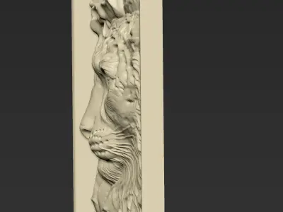 Leopard Head A43 3D print model