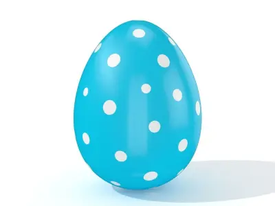Easter egg N005 Low-poly 3D model