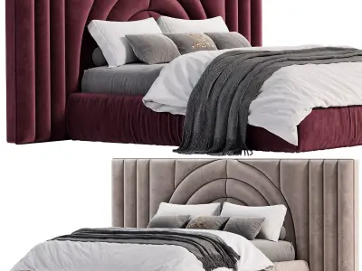Mirella Bed By Luxury Line 3D model