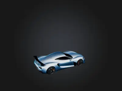 sports car Low-poly 3D model