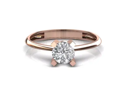 STL 3DM Print Ready Women Diamond Ring Lightweight Printable  3D print model 71
