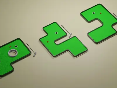 Miniature Golf Course 03 set 3D model