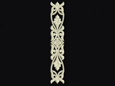 Central decor ornament for furniture 3D model 618