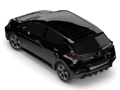 Nissan Leaf 2018 Black 3D model