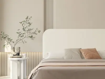 Comfortable bedroom interior scene 3D model 3D model