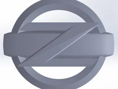 Nissan 370z front and rear Z emblem badge 3D print model