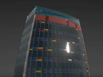 Kipco Tower Kuwait City 3D model
