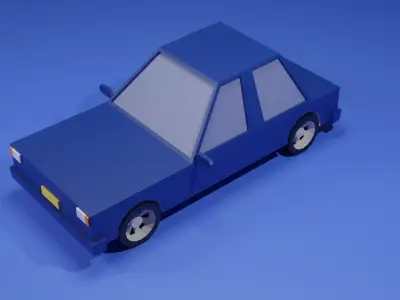 3D Low-poly Car Low-poly 3D model