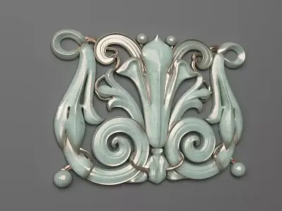 Center ornate ornament 3D print model